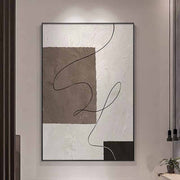 Minimalist Brown Beige Abstract Texture Canvas