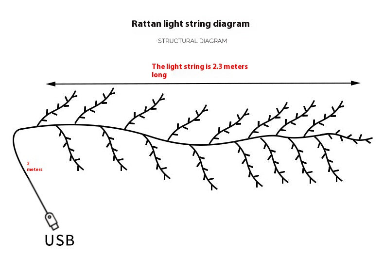 Winter Holiday Rattan Glow Light
