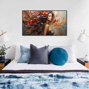 Elegant Woman Back Abstract Canvas Art