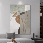 Minimalist Brown Beige Abstract Texture Canvas