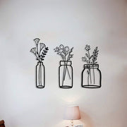 Flower Silhouette Metal Wall Hanging Art Decor