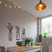 Flower Silhouette Metal Wall Hanging Art Decor