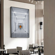 Modern Industrial Abstract Visual Canvas Painting