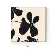 Black White Abstract Orchid Flower Canvas