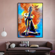 Abstract Women's Nude Oil Painting Sexy Body Art Canvas