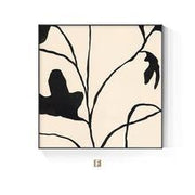 Black White Abstract Orchid Flower Canvas