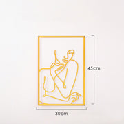 Nordic Style Metal Wall Background Wrought Iron Painting Decoration