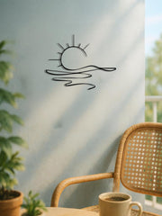 Modern Abstract Sun Line Metal Iron Wall Decor