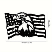Metal Wall-mounted Wall Hanging Bathroom Metal Eagle Flag Wall Decoration Creative