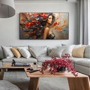 Elegant Woman Back Abstract Canvas Art