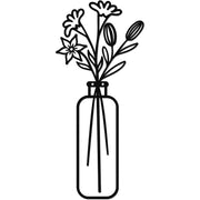 Flower Silhouette Metal Wall Hanging Art Decor