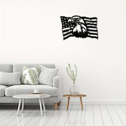 Metal Wall-mounted Wall Hanging Bathroom Metal Eagle Flag Wall Decoration Creative