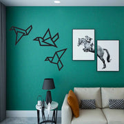 Geometric Origami Bird Metal Wall Art