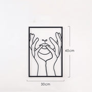 Nordic Style Metal Wall Background Wrought Iron Painting Decoration