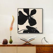 Black White Abstract Orchid Flower Canvas