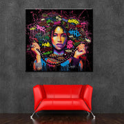 Modern abstract canvas painting