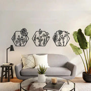 Lotus Living Room Home Wall Hanging Wrought Iron Cutting Mural