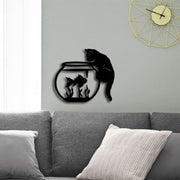 Panda Art Metal Wall Sticker Silhouette Decoration