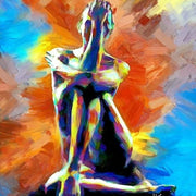 Abstract Women's Nude Oil Painting Sexy Body Art Canvas