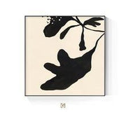 Black White Abstract Orchid Flower Canvas