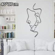 Face Line Art Iron Silhouette Metal Decoration