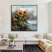 Countryside Sunflower Landscape Canvas Art