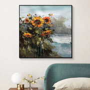 Countryside Sunflower Landscape Canvas Art