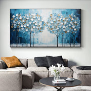 Blue Tree of Life Abstract Canvas Art
