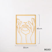 Nordic Style Metal Wall Background Wrought Iron Painting Decoration