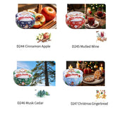 Christmas Tin Aromatherapy Candle – Santa & Snowman Edition