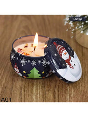 Christmas Tin Aromatherapy Candle – Santa & Snowman Edition