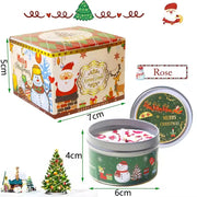 Christmas Tin Aromatherapy Candle – Santa & Snowman Edition