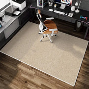 Modern Office Rugs Blue Gray Brown Colors Ergonomic Chair Desk Setup Computer Workstation Floor Mats
