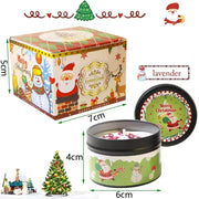 Christmas Tin Aromatherapy Candle – Santa & Snowman Edition