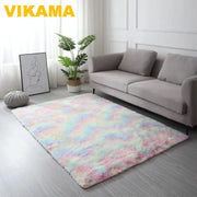 VIKAMA Tie-Dye Large Carpet Living Room Fluffy Floor Mat Super Soft Children's Room Non-Slip Home Decoration Bedroom Rug Washabl