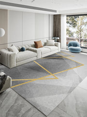 VIKAMA Nordic Simple Geometric Carpet Home Decor, Living Rooms and Bedrooms Large-sized Floor Mat, Anti-slip and Dirt-resistant