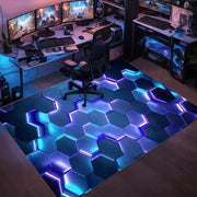 3D Geometric Gaming Room Large Carpet Abstract Eye-catching Floor Mat Man's Cave  Bedroom Rug Living Room Home Decor Sofa Rug
