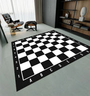 Modern Drip Checkered Rug Black & White Chessboard Pattern Carpet for Living Room Bedroom Home Decoration Carpets