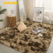 VIKAMA Tie-Dye Large Carpet Living Room Fluffy Floor Mat Super Soft Children's Room Non-Slip Home Decoration Bedroom Rug Washabl