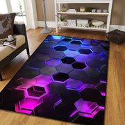 3D Geometric Gaming Room Large Carpet Abstract Eye-catching Floor Mat Man's Cave  Bedroom Rug Living Room Home Decor Sofa Rug