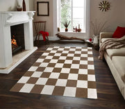 Modern Drip Checkered Rug Black & White Chessboard Pattern Carpet for Living Room Bedroom Home Decoration Carpets