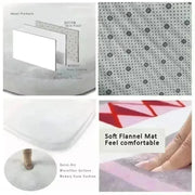 Modern Office Rugs Blue Gray Brown Colors Ergonomic Chair Desk Setup Computer Workstation Floor Mats