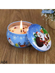 Christmas Tin Aromatherapy Candle – Santa & Snowman Edition