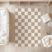 Modern Drip Checkered Rug Black & White Chessboard Pattern Carpet for Living Room Bedroom Home Decoration Carpets