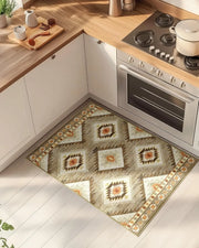 Area Rug 5x7 Rug Machine Washable Non-Slip Low Pile Print Pattern Western Rug for Living Room Bedroom Entryway Tribal Series -Re