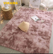 VIKAMA Tie-Dye Large Carpet Living Room Fluffy Floor Mat Super Soft Children's Room Non-Slip Home Decoration Bedroom Rug Washabl