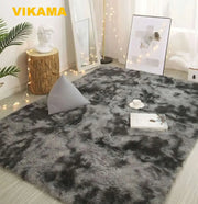 VIKAMA Tie-Dye Large Carpet Living Room Fluffy Floor Mat Super Soft Children's Room Non-Slip Home Decoration Bedroom Rug Washabl
