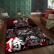 3D HD Printing Samurai Pattern Carpet Bedroom Living Room Computer Room Office Large Area Rugs Available in All Seasons Mat Gift