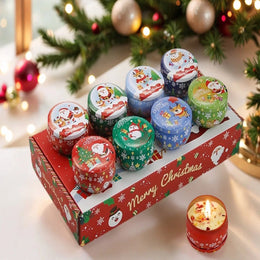 Christmas Tin Aromatherapy Candle – Santa & Snowman Edition