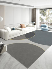 VIKAMA Nordic Simple Geometric Carpet Home Decor, Living Rooms and Bedrooms Large-sized Floor Mat, Anti-slip and Dirt-resistant